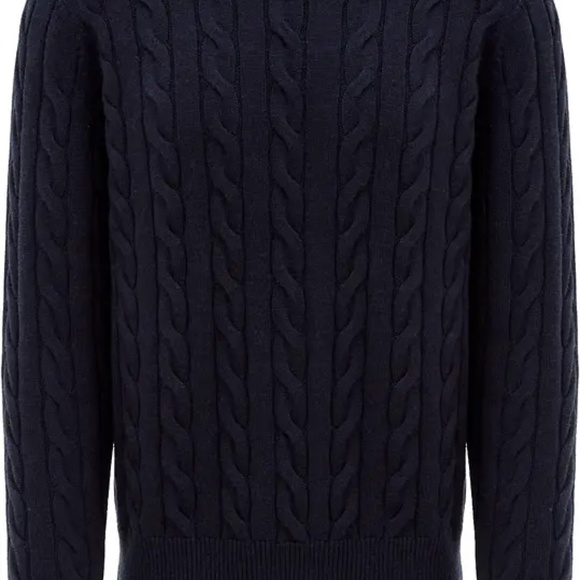 Vallier Dark Navy Unisex Dalston Cable Knit Sweater In Size XL NWT - Picture 1 of 6